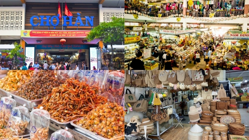 Chợ Hàn là nơi thuận tiện để mua đặc sản và quà mang về sau chuyến đi