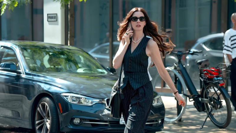 Anne Hathaway trong vai nhà báo điều tra Andy Sachs. (Ảnh: 20th Century Studios)
