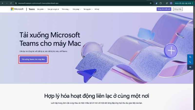 Tải Microsoft Teams trên hệ điều hành macOS