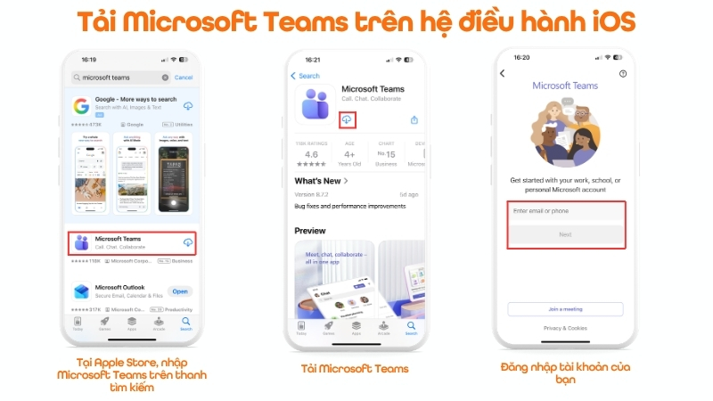 Tải Microsoft Teams trên hệ điều hành iOS