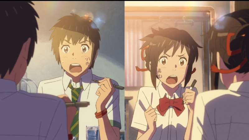 Taki và Mitsuha là hai nhân vật chính của phim Your Name. (Tên cậu là gì?)
