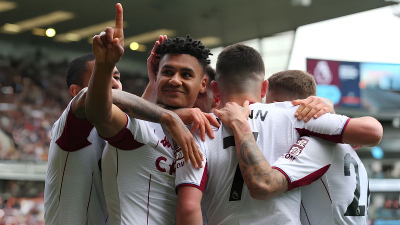 Ollie Watkins và các đồng đội tại Aston Villa ăn mừng bàn thắng trong một trận đấu tại Giải bóng đá Ngoại hạng Anh. (Nguồn: Getty Images)