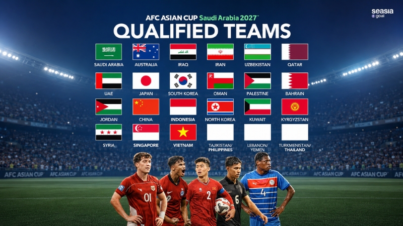 24 đội tuyển tham dự Asian Cup 2027