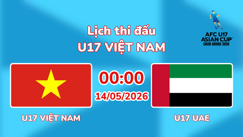 Nhận định U17 Việt Nam vs U17 UAE (00h00, 14/5): Quyết đấu v&igrave; v&eacute; World Cup
