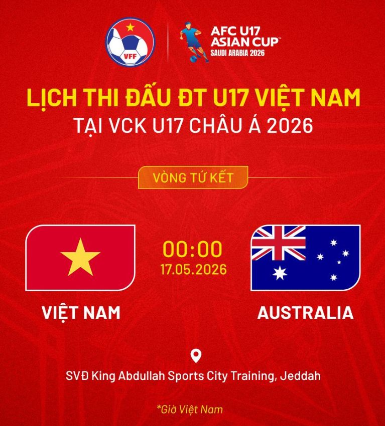 Nhận định U17 Việt Nam vs U17 Australia (00h00, 17/5): T&aacute;i đấu duy&ecirc;n nợ