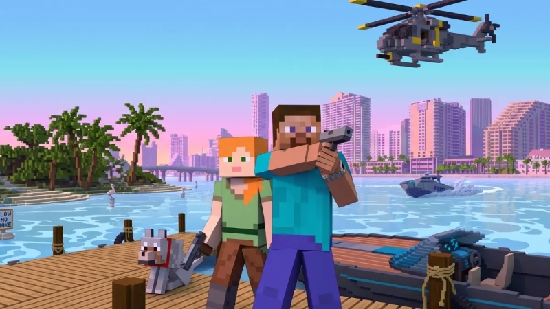 Bản đồ Vice City trong Minecraft tái hiện theo tỷ lệ gốc 1:1