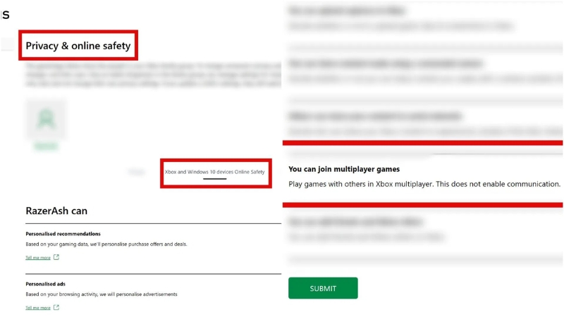 Cài đặt bảo mật trực tuyến Xbox là nơi đầu tiên cần kiểm tra khi tab nhiều người chơi bị làm mờ