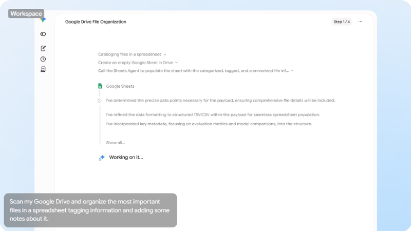 Các kết nối với Google Workspace mặc định tắt, người dùng chủ động bật từng dịch vụ tùy theo mức độ cần thiết
