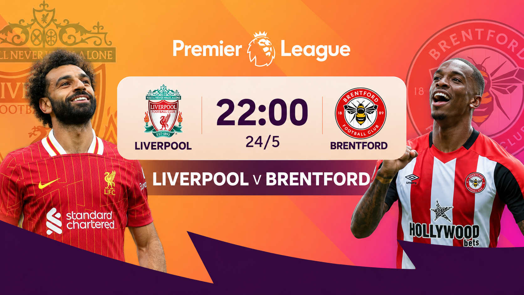 Link xem Liverpool vs Brentford l&uacute;c 22h00 ng&agrave;y 24/5/2026