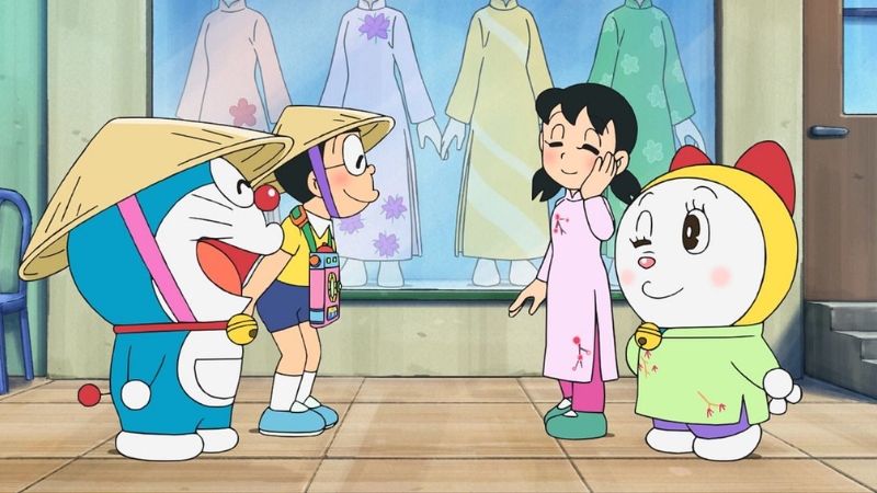 Doraemon đến Hà Nội và mặc trang phục Việt Nam
