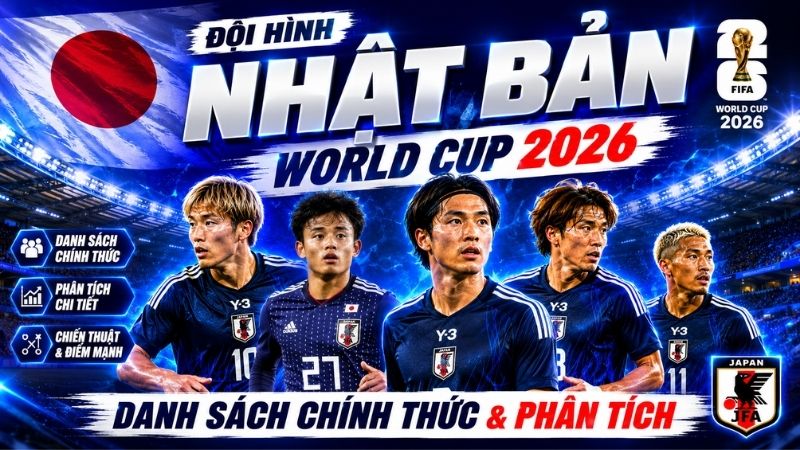Đội h&igrave;nh Nhật Bản tham dự World Cup 2026 : Danh s&aacute;ch ch&iacute;nh