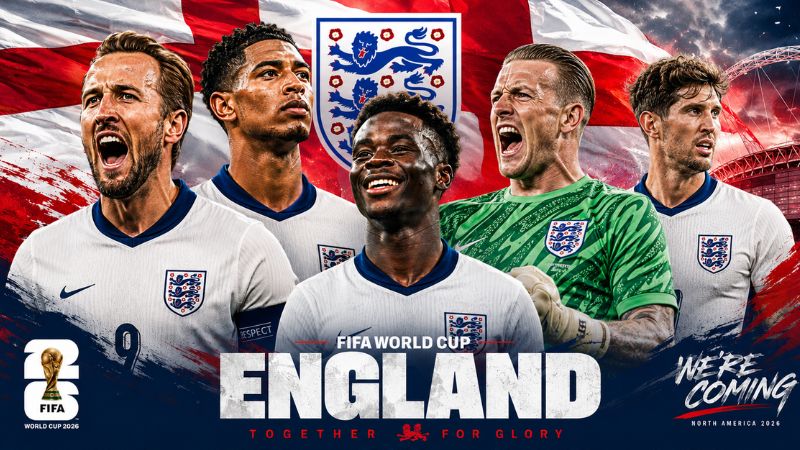 Đội tuyển Anh c&ocirc;ng bố danh s&aacute;ch tham dự World Cup 2026.