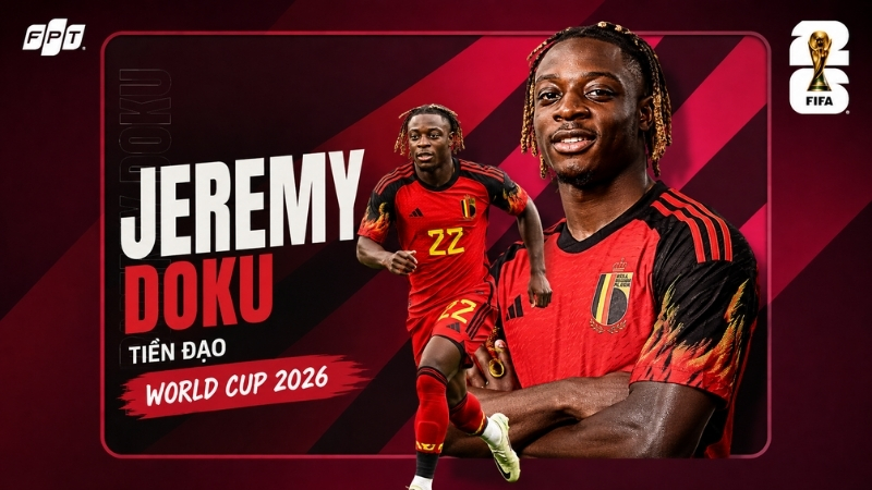 Tiền đạo Jeremy Doku