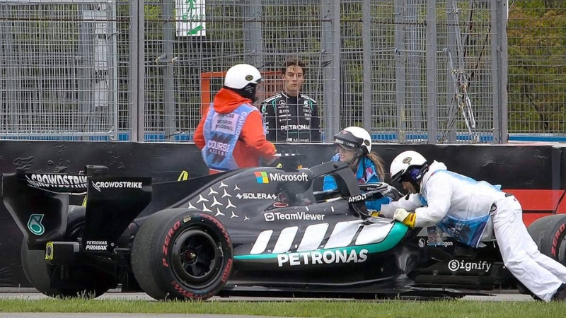 George Russell sảy chân tại chặng đua Canada Grand Prix vừa rồi