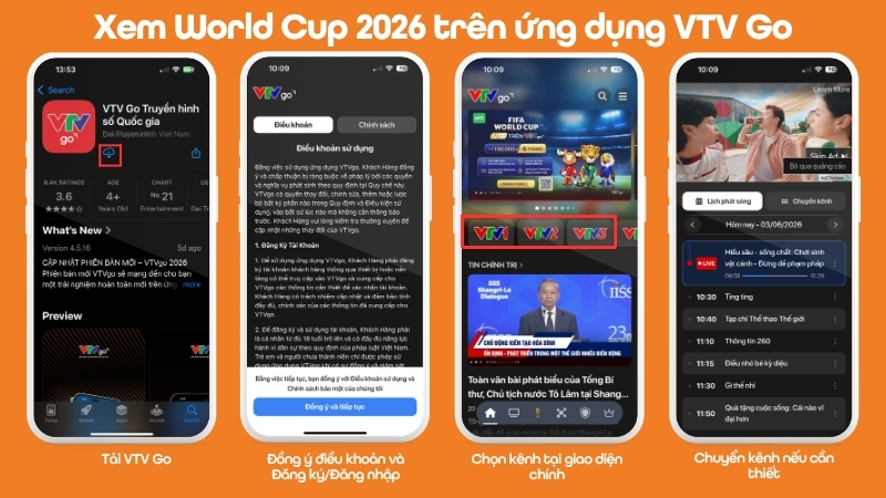 Hướng dẫn cách xem World Cup trên ứng dụng VTV Go