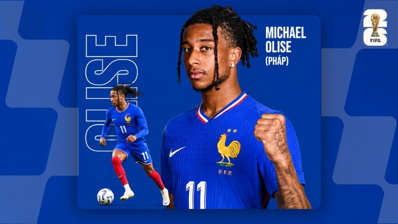 Ứng viên Vua phá lưới World Cup 2026: Michael Olise - Đội tuyển Pháp