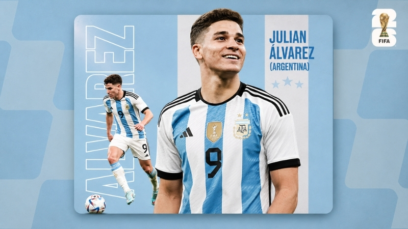 Ứng viên Vua phá lưới World Cup 2026: Julian Alvarez - Đội tuyển Argentina