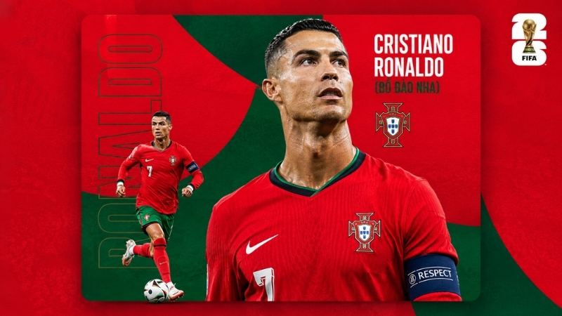 Ứng viên Vua phá lưới World Cup 2026: Ronaldo - Đội tuyển Bồ Đào Nha