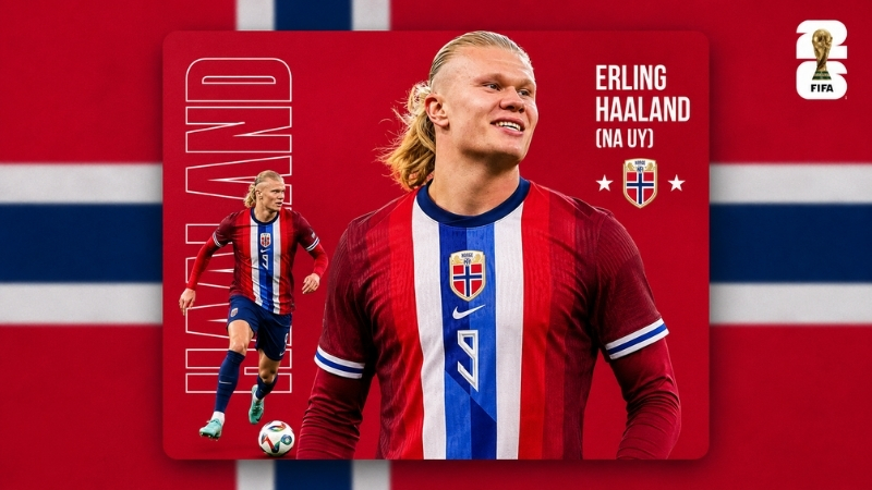 Ứng viên Vua phá lưới World Cup 2026: Erling Haaland - Đội tuyển Na Uy