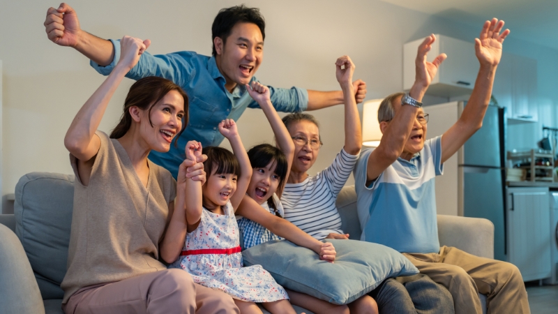 World Cup là dịp để phòng khách trở thành khán đài nhỏ của gia đình và bạn bè
