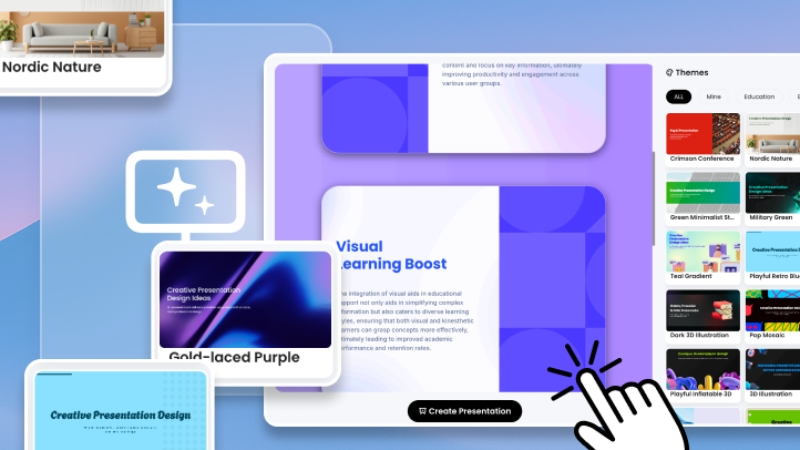 Pop AI hỗ trợ tạo slide tự động từ file tài liệu chỉ trong vài phút