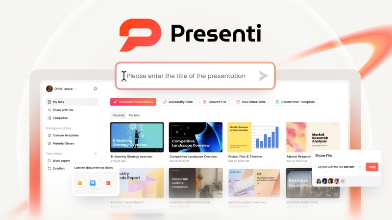 Presenti AI: Thiết kế bài thuyết trình ấn tượng bằng AI với Presenti AI