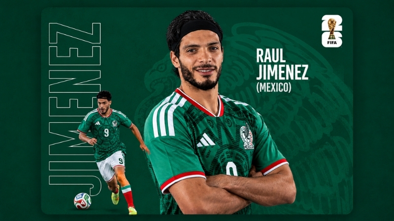 Tiền đạo Raul Jimenez chính thức góp mặt trong đội tuyển Mexico World Cup 2026