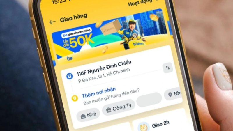 beDelivery hoạt động tương tự cách đặt xe công nghệ