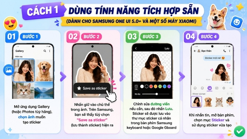 Dùng -tính -năng -tích- hợp- sẵn -trên- Android -để -tạo -sticker -từ -ảnh