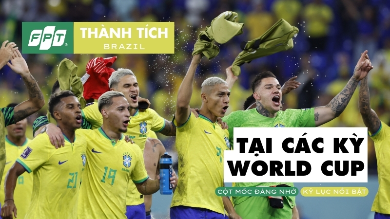 Kh&aacute;m ph&aacute; lịch sử th&agrave;nh t&iacute;ch Brazil tại c&aacute;c kỳ World Cup