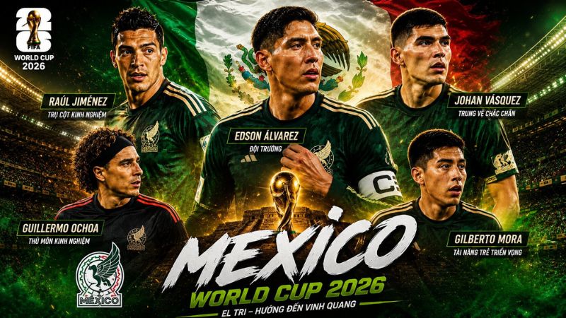 Mexico duy trì phong độ ổn định với dàn cầu thủ chất lượng