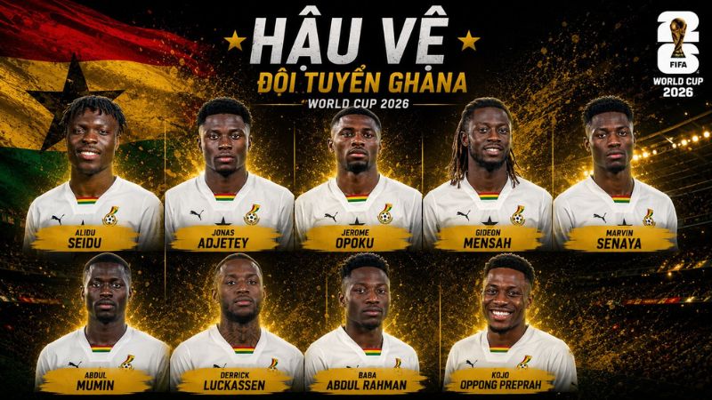 Hàng phòng ngự Ghana sở hữu nhiều cầu thủ giàu thể lực và kinh nghiệm thi đấu quốc tế.
