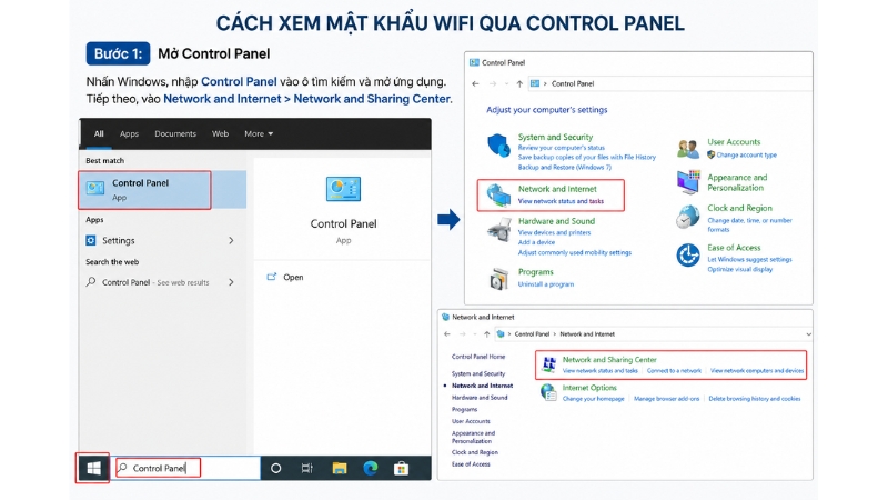 Truy cập Control Panel