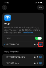 Nhấn biểu tượng