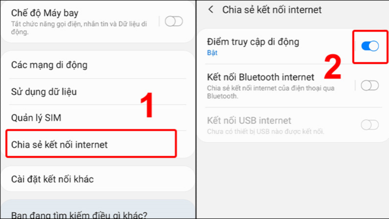 Phát Wifi bằng điểm truy cập di động không giới hạn số lượng thiết bị kết nối