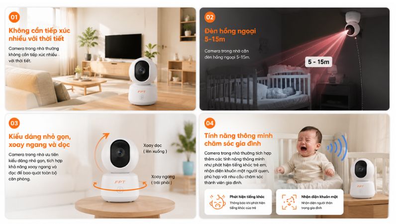 Các đặc điểm của Camera trong nhà