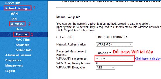 Thay đổi mật khẩu Wifi trên modem ZTE/Huawei