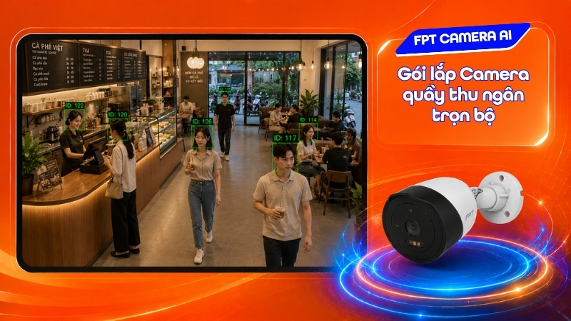 Gói lắp camera quầy thu ngân trọn bộ