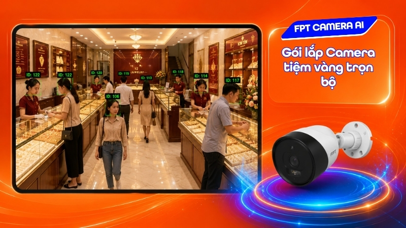 Gói lắp camera tiệm vàng trọn bộ