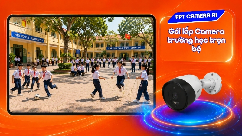 Gói lắp camera trường học trọn bộ