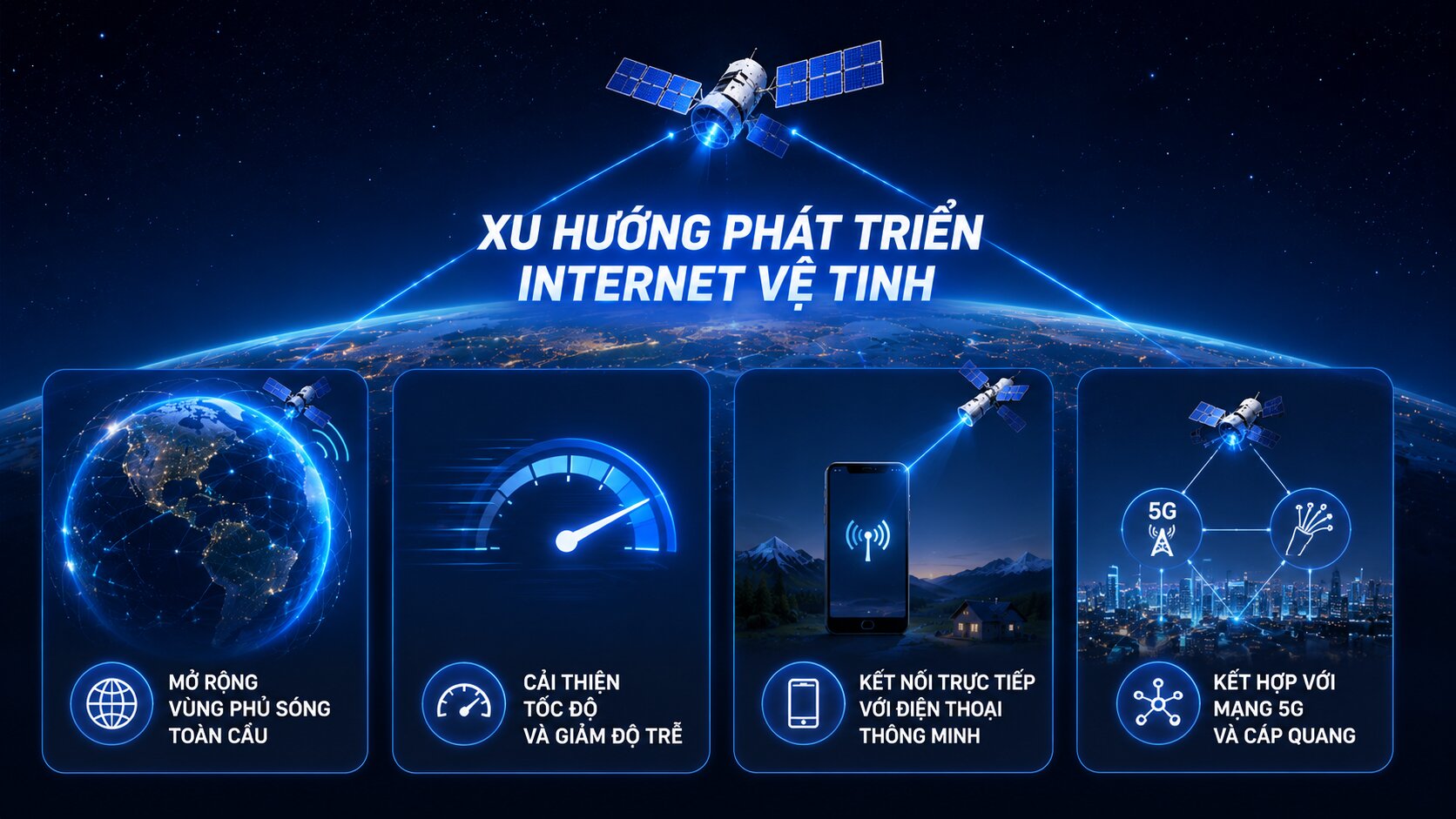 Những công nghệ mới đang định hình tương lai của Internet vệ tinh.