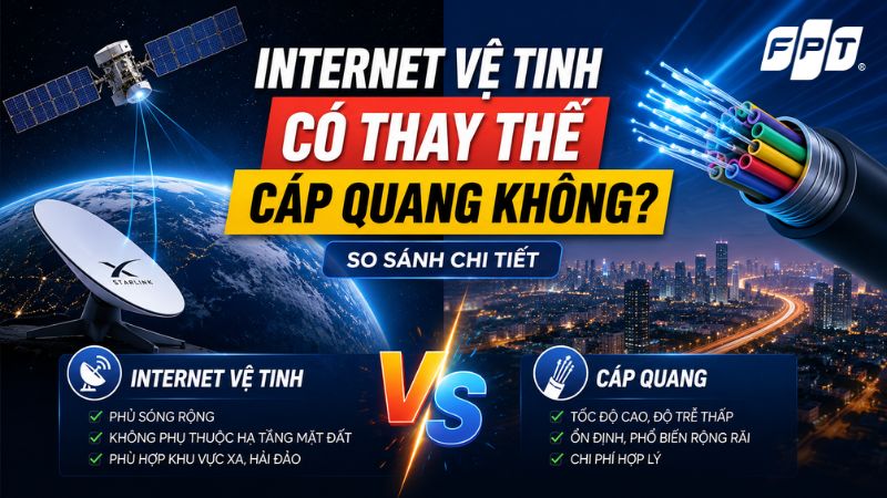 Internet vệ tinh c&oacute; thay thế c&aacute;p quang kh&ocirc;ng?