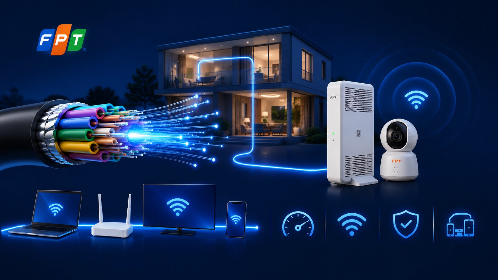 Internet cáp quang FTTH mang đến kết nối tốc độ cao và ổn định cho mọi nhu cầu sử dụng.