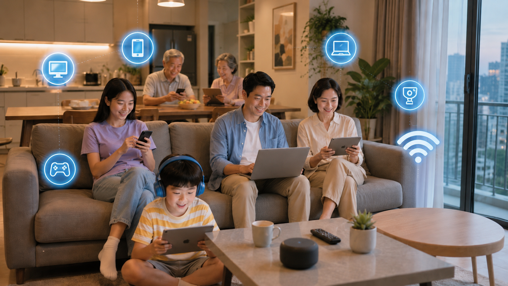 Gia đình càng đông người, nhu cầu sử dụng Internet càng cao