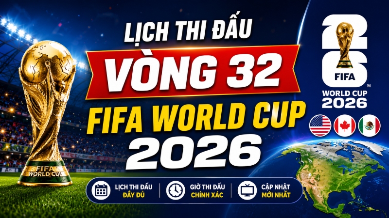Lịch thi đấu v&ograve;ng 32 đội - Sơ đồ thi đấu FIFA World Cup 2026