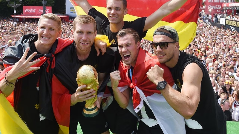 Đức là một trong những đội tuyển có lịch sử World Cup rất dày