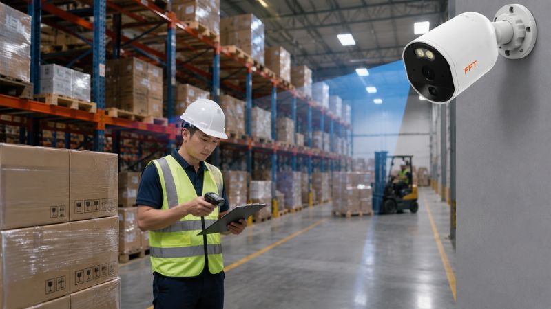 Camera tại khu vực xuất nhập giúp đối chiếu số liệu khi có chênh lệch hàng hóa