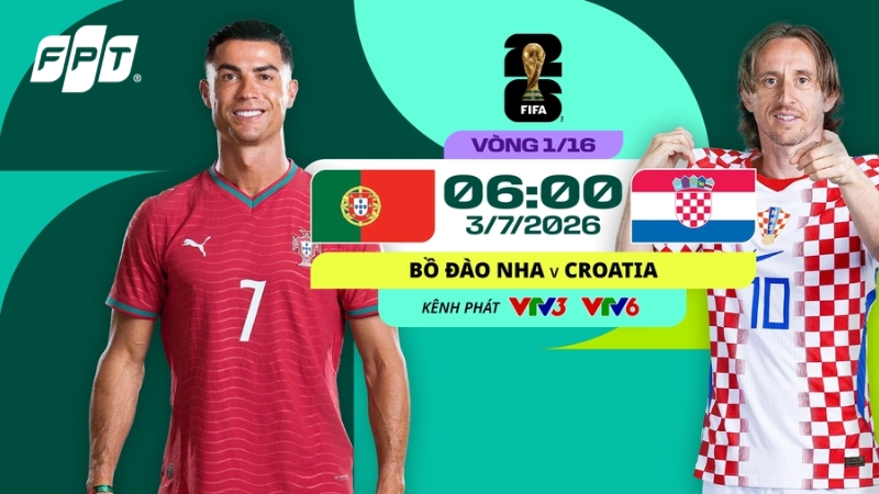 Link xem trực tiếp Bồ Đ&agrave;o Nha vs Croatia (6h00, 3/7)