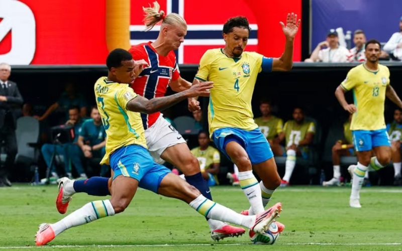Kết quả Brazil vs Na Uy: Haaland lập c&uacute; đ&uacute;p loại Brazil