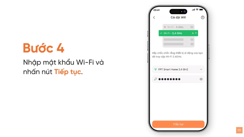 WiFi 2.4GHz thường phù hợp hơn khi thiết lập camera WiFi